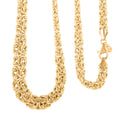 Italian La Bella Byzantine Chain Necklace in 14K YG Over Sterling Silver 22 Inches 29.23 Grams - Sticky add to cart bar