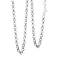 Italian La Bella Rolo Chain Necklace in Sterling Silver 22 Inches 21.50 Grams - Sticky add to cart bar