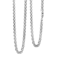 Italian La Bella Spiga Chain Necklace in Sterling Silver 22 Inches 18.90 Grams