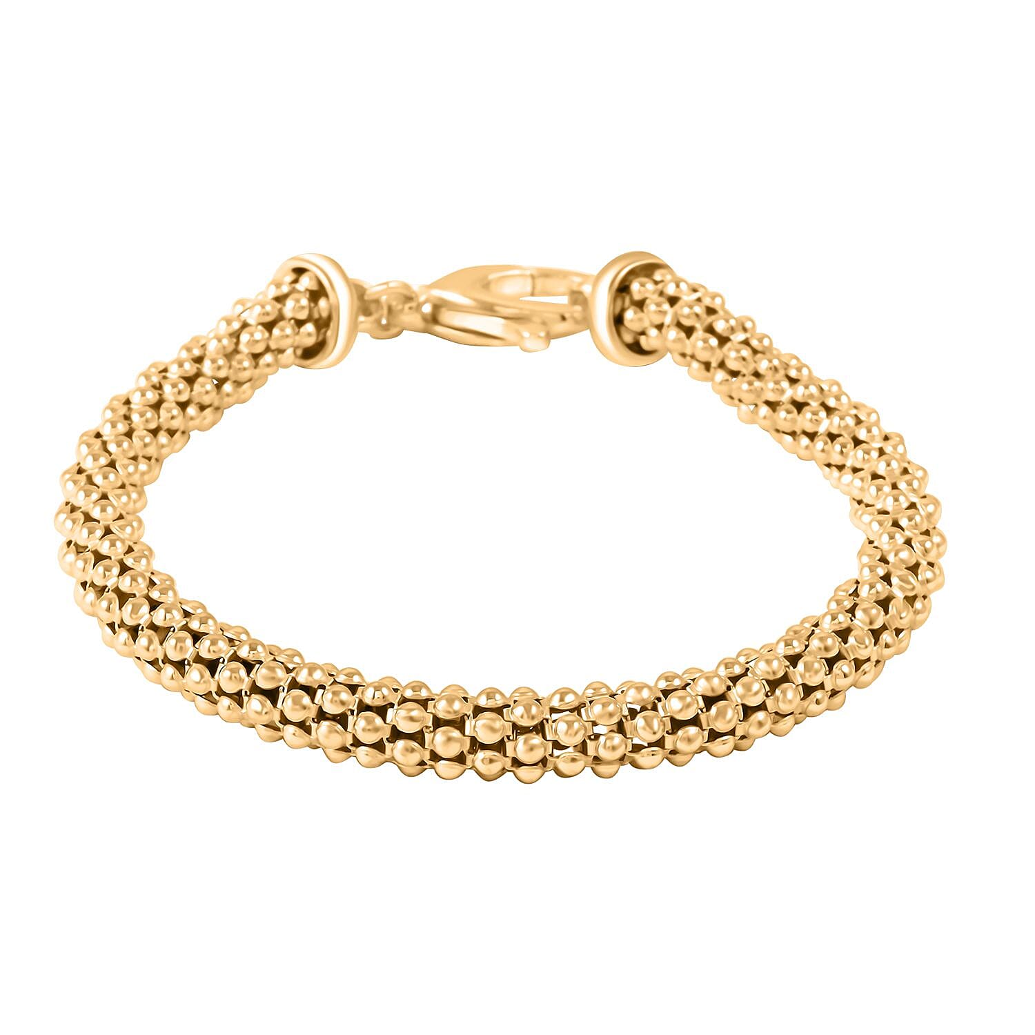 14K YG Over Sterling Silver Bracelet (7.50 In) (9.50 g)