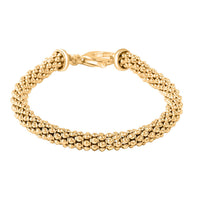 14K YG Over Sterling Silver Bracelet (7.50 In) (9.50 g)
