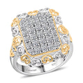 Luxuriant Lab Grown Diamond G-H SI 1.00 ctw Vintage Filigree Ring in Rhodium Over Sterling Silver (Size 10.0) - Sticky add to cart bar