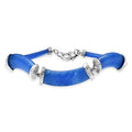 D'Joy AAA Light Blue Color Jade (D) 49.85 ctw Ocean Waves Bracelet in Rhodium Over Sterling Silver (7.25 In) - Sticky add to cart bar