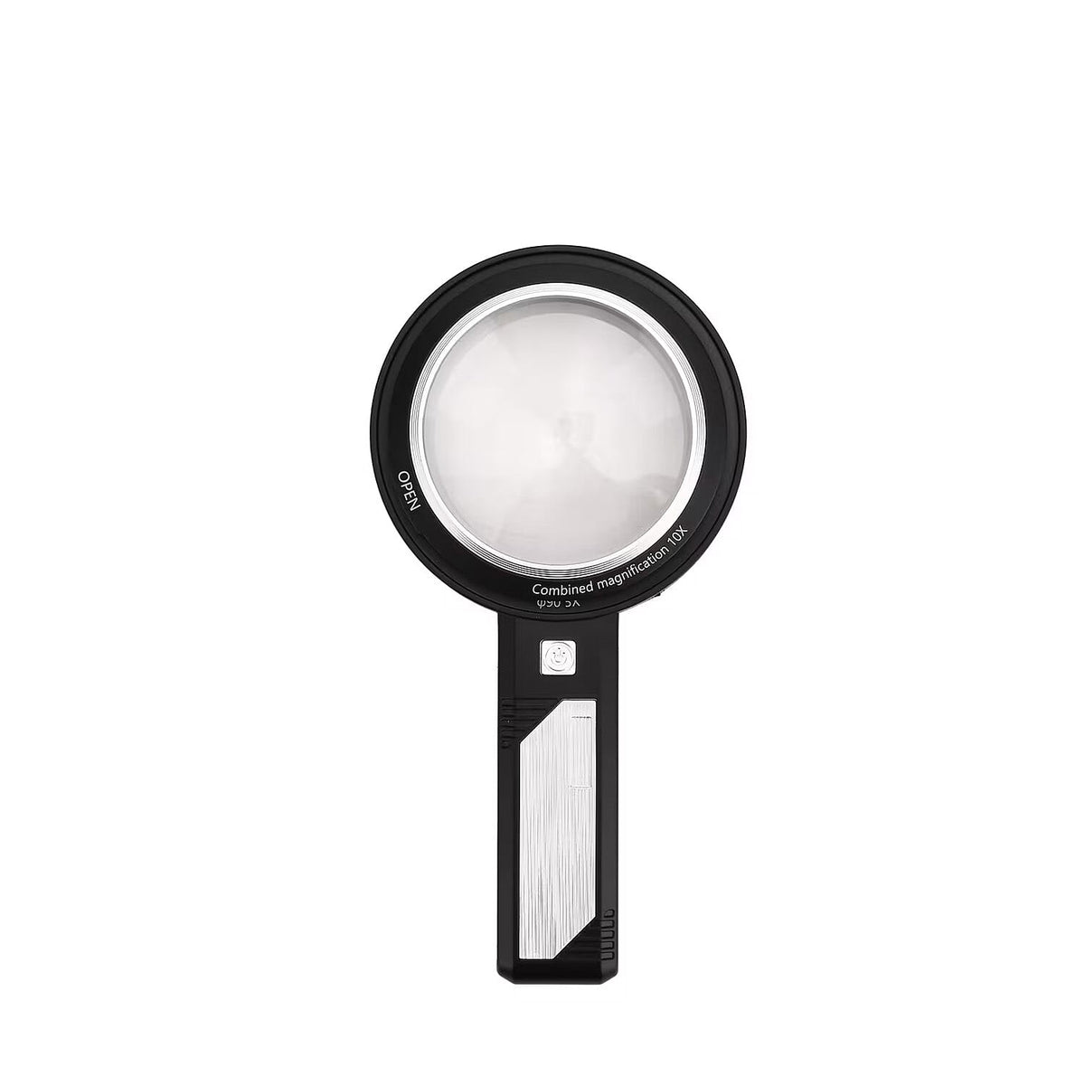 Combined Dual-Lenses Handheld 5x and 10x Magnifier Glass