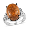Script Stone Solitaire Ring in Stainless Steel (Size 10.0) 9.65 ctw - Sticky add to cart bar