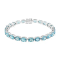 Cambodian Blue Zircon 30.00 ctw Bracelet in Sterling Silver (8.00 In) - Sticky add to cart bar