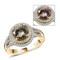 Luxuro 10K Yellow Gold AAA Turkizite, Natural Yellow and White Diamond (I2) (0.33 cts) Ring (Size 10.0) (4.30 g) 2.85 ctw - Sticky add to cart bar