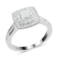 NY CLOSEOUT 14K White Gold G-H I1 Diamond Cluster Ring (4.20 g) 0.75 ctw