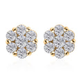Moissanite Floral Earring in 18K Vermeil YG Over Sterling Silver 1.65 ctw - Sticky add to cart bar