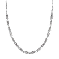 Simulated Diamond Necklace (20 Inches) in Silvertone 10.00 ctw
