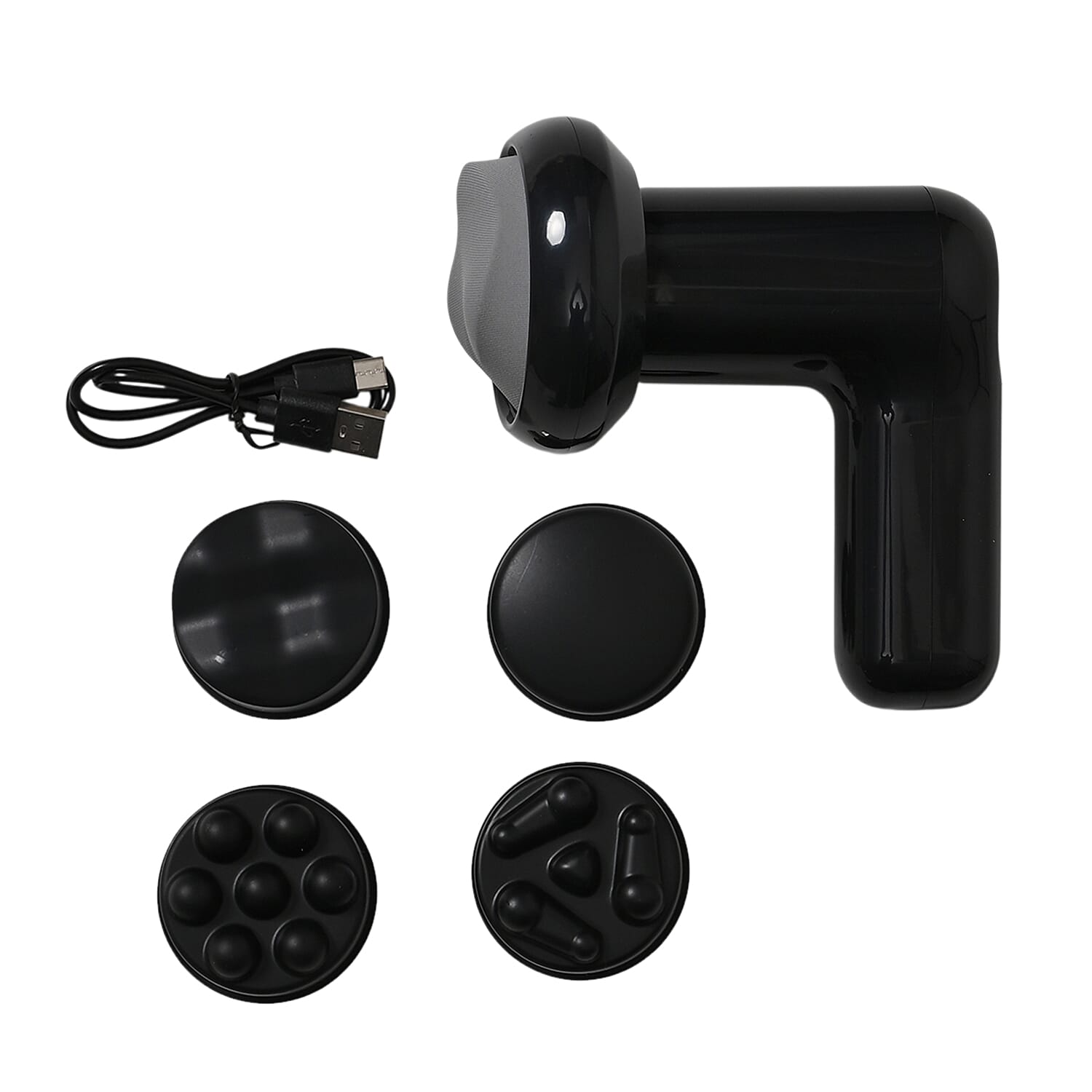 Black 1200mAh Battery Massager
