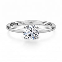 10K White Gold Luxuriant Lab Grown Diamond (E-F, VS) Solitaire Ring (Size 10.0) 1.00 ctw