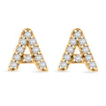 10K Yellow Gold Luxuriant Lab Grown Diamond Initial A Earrings 0.10 ctw - Sticky add to cart bar