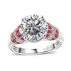 Moissanite & Pink Sapphire