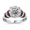 Moissanite & Red Sapphire