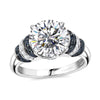 Moissanite & Blue Sapphire