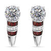 Moissanite & Red Sapphire