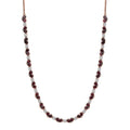 D'Joy Premium Anthill Garnet and White Zircon 11.90 ctw Heart Necklace in 18K Vermeil Rose Gold Over Sterling Silver 18 Inches - Sticky add to cart bar