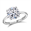 IGI Certified Luxuriant Lab Grown Diamond (VS) Ring in Platinum Over Sterling Silver (Size 10.0) 5.00 ctw - Sticky add to cart bar