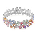 Multi Color Enameled Floral Bracelet (7.00 In) - Sticky add to cart bar