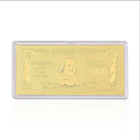 24K Golden Currency of Fortune Emboss Sheet (103x49mm) 1g