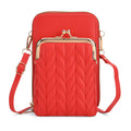 Black Faux Leather Crossbody Cell Phone Bag - Sticky add to cart bar