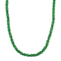Green Jade (D) 250.00 ctw Necklace in Rhodium Over Sterling Silver 20 Inches - Sticky add to cart bar