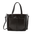 Closeout Deal Brown Genuine Leather Tote Bag (12.2"x5.1"x10.8") with Detachable Shoulder Strap - Sticky add to cart bar