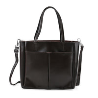 Closeout Deal Brown Genuine Leather Tote Bag (12.2"x5.1"x10.8") with Detachable Shoulder Strap