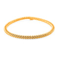 Twisted Floral Stretch Bracelet in 14K Yellow Gold Over Sterling Silver (7.25-7.50In) 6.30 Grams - Sticky add to cart bar