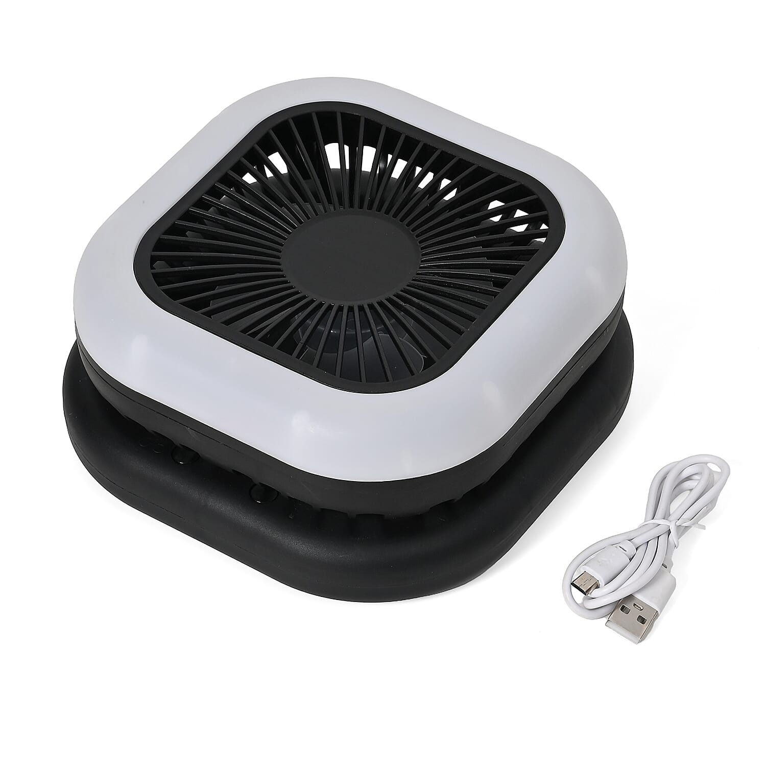 Foldable Desk Fan with LED light with 1200mAh USB Rechargeable Battery - 6.69 Inches