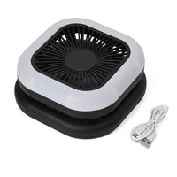 Foldable Desk Fan with LED light with 1200mAh USB Rechargeable Battery - 6.69 Inches