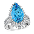Chairman Vault Certified & Appraised Rhapsody 950 Platinum AAAA Santa Maria Aquamarine, Diamond (E-F, VS) (0.99 cts) Ring (Size 7.0) (11.95 g) 6.75 ctw - Sticky add to cart bar