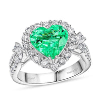 Chairman Vault Certified & Appraised Rhapsody 950 Platinum AAAA Paraiba Tourmaline, Diamond (E-F, VS) (0.95 cts) Ring (Size 7.0) (9.70 g) 3.70 ctw