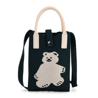 White Long Dog Print Polyester Crossbody Cellphone Bag (4.53"x1.97"x6.3")