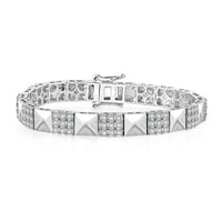 Moissanite Bracelet in Platinum Over Sterling Silver (7.25 In) 3.00 ctw