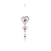 2 Tier Heart Shaped Stainless Steel Magic Wind Spinner