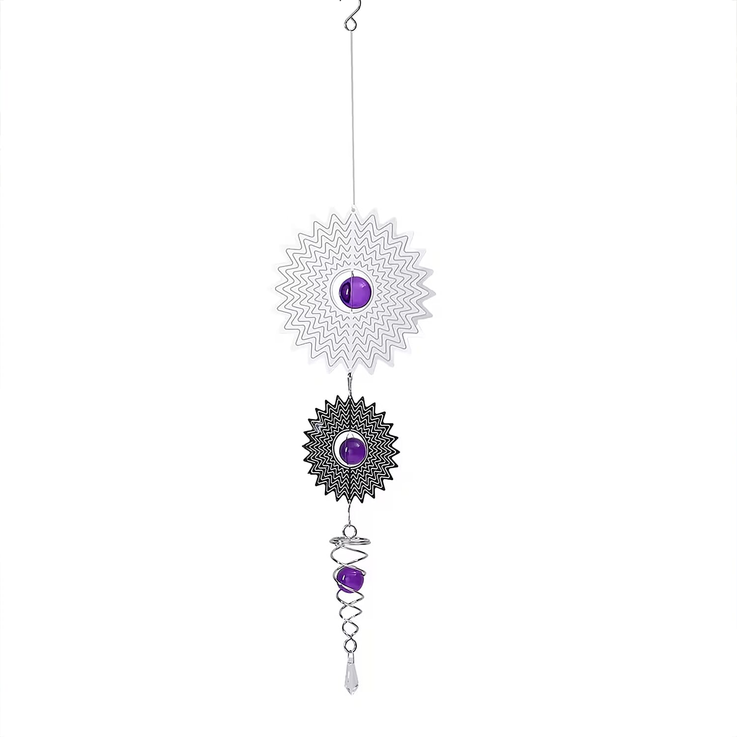 2 Tier Starburst Disc Stainless Steel Magic Wind Spinner