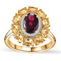 Premium Orissa Rhodolite Garnet, Multi Gemstone Ring in 18K Vermeil YG Over Sterling Silver (Size 10.0) 3.00 ctw - Sticky add to cart bar