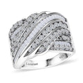 TLV Luxuriant Lab Grown Diamond (G-H, SI) Fluid Wave Ring in 18K Vermeil YG Over Sterling Silver (Size 10.0) 1.80 ctw - Sticky add to cart bar