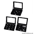 Set of 3 Blue Velvet and MDF Jewelry Box (7.87“x5.90“x2“) - Sticky add to cart bar