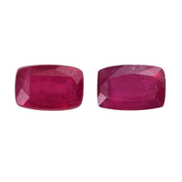 Niassa Ruby (FF) Set of 2 (Cush 6x4mm) 1.26 ctw Loose Gemstone