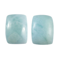 Premium Larimar Set of 2 (Cush 8x6mm) 3.01 ctw Loose Gemstone