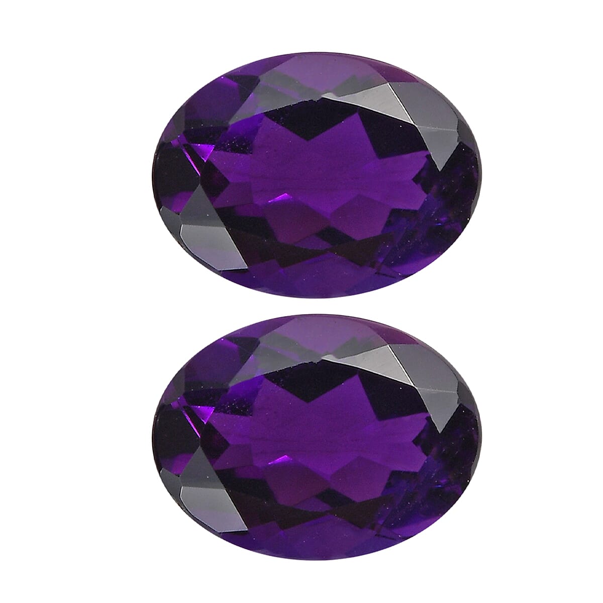 AAA Mashamba Amethyst Set of 2 (Ovl 8x6mm) 2.19 ctw Loose Gemstone