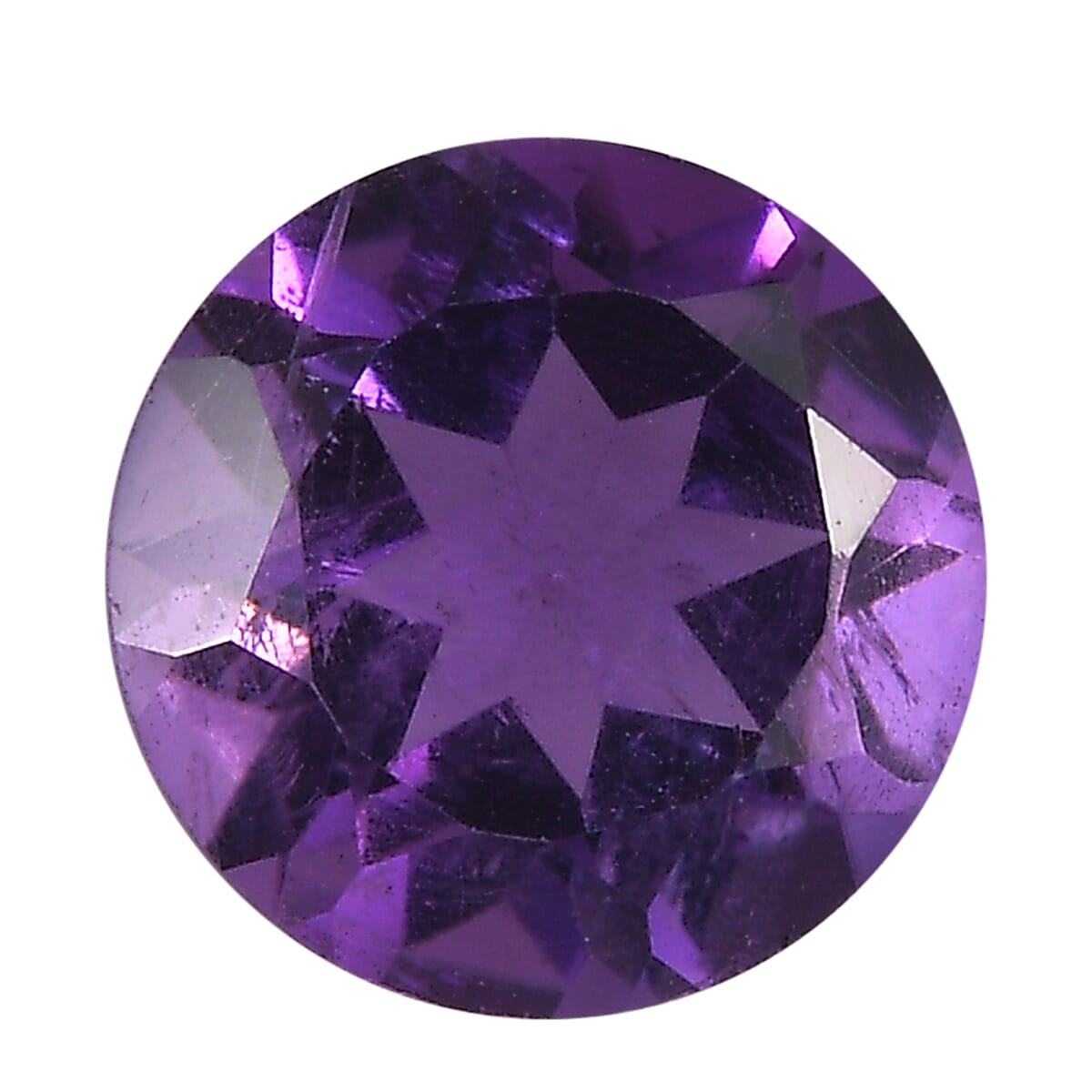 Premium Mashamba Amethyst (Rnd 7mm) 1.06 ctw Loose Gemstone