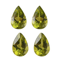 Premium Arizona Peridot Set of 4 (Pear 6x4mm) 1.54 ctw Loose Gemstone
