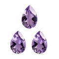 Rose De France Amethyst Set of 3 (Pear 9x6mm) 3.13 ctw Loose Gemstone - Sticky add to cart bar