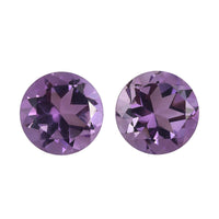 Rose De France Amethyst Set of 2 (Rnd 8mm) 3.68 ctw Loose Gemstone