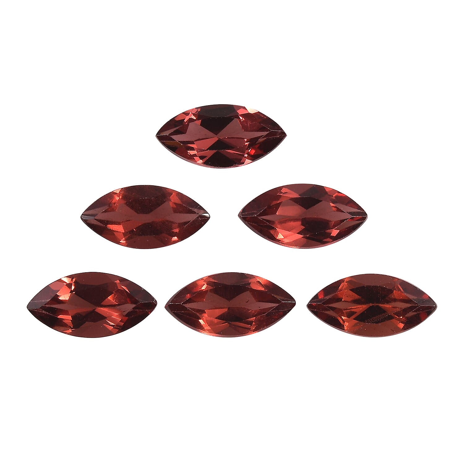 Mozambique Garnet Set od 6 (Mrq 8x4mm) 3.77 ctw Loose Gemstone