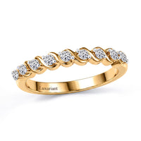 Luxuriant Lab Grown Diamond 0.30 ctw Band Ring in 18K Vermeil YG Over Sterling Silver (Size  10.0)